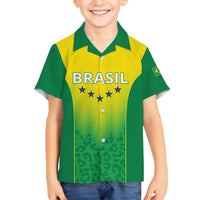 Personalized Brazil 2024 Family Matching Short Sleeve Bodycon Dress and Hawaiian Shirt Selecao Brasileira - Wonder Print Shop