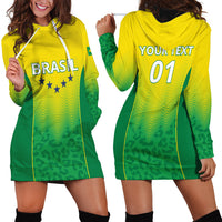 Personalized Brazil 2024 Hoodie Dress Selecao Brasileira - Wonder Print Shop