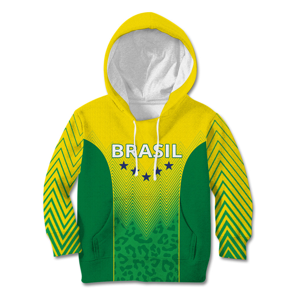 Personalized Brazil 2024 Kid Hoodie Selecao Brasileira - Wonder Print Shop