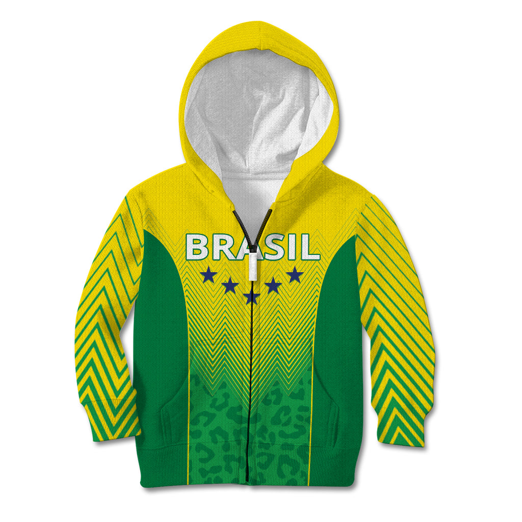 Personalized Brazil 2024 Kid Hoodie Selecao Brasileira - Wonder Print Shop