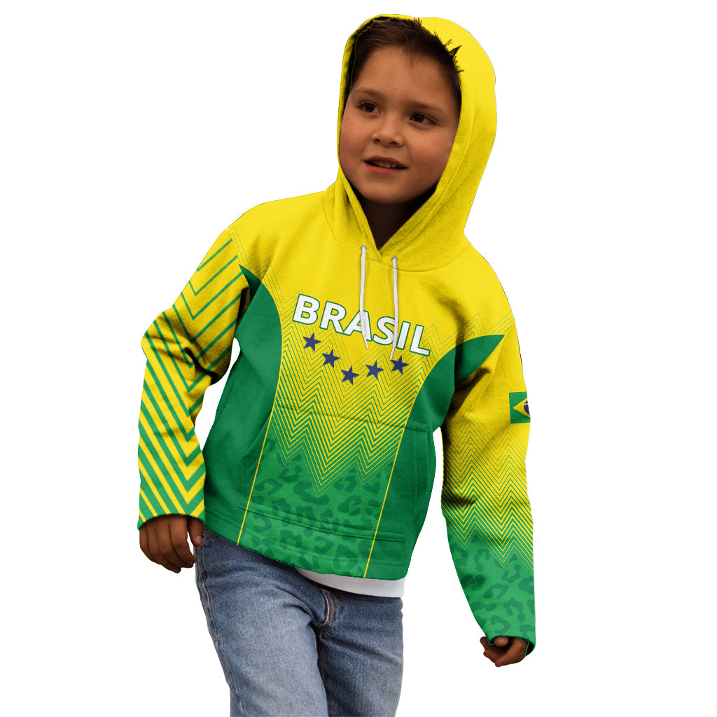 Personalized Brazil 2024 Kid Hoodie Selecao Brasileira - Wonder Print Shop