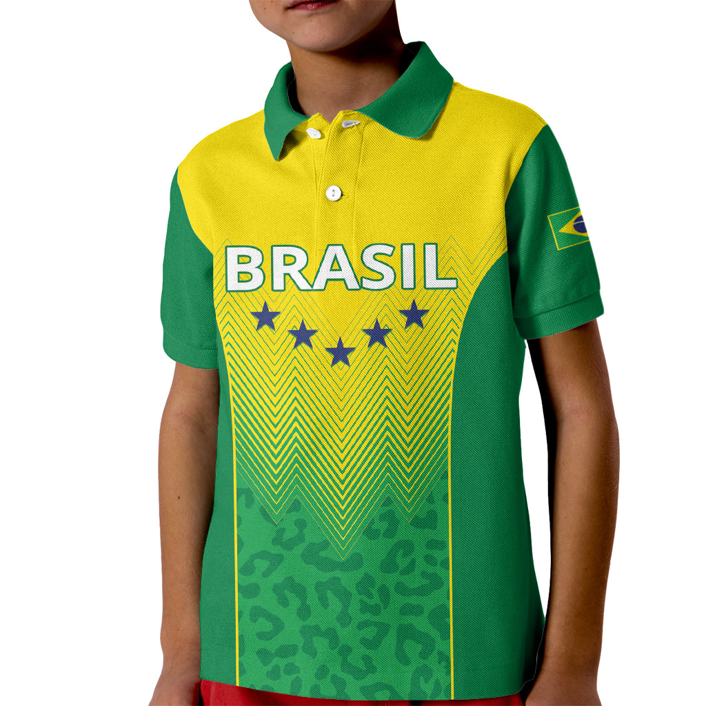 Personalized Brazil 2024 Kid Polo Shirt Selecao Brasileira - Wonder Print Shop