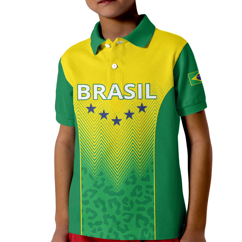 Personalized Brazil 2024 Kid Polo Shirt Selecao Brasileira