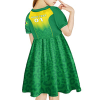 Personalized Brazil 2024 Kid Short Sleeve Dress Selecao Brasileira - Wonder Print Shop