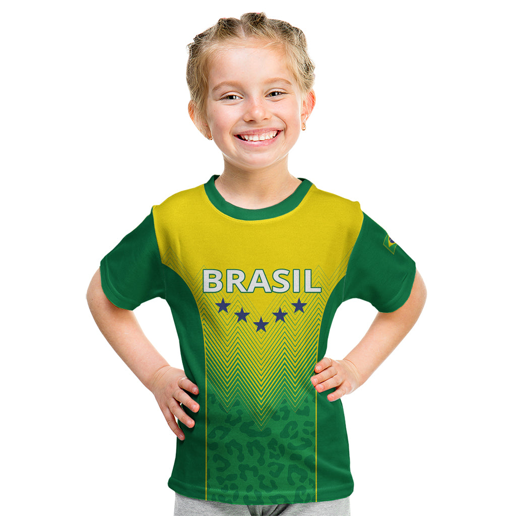 Personalized Brazil 2024 Kid T Shirt Selecao Brasileira - Wonder Print Shop