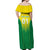 Personalized Brazil 2024 Off Shoulder Maxi Dress Selecao Brasileira