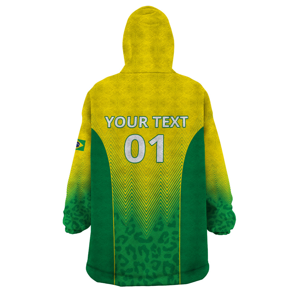 Personalized Brazil 2024 Wearable Blanket Hoodie Selecao Brasileira - Wonder Print Shop