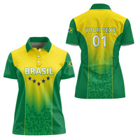 Personalized Brazil 2024 Women Polo Shirt Selecao Brasileira - Wonder Print Shop