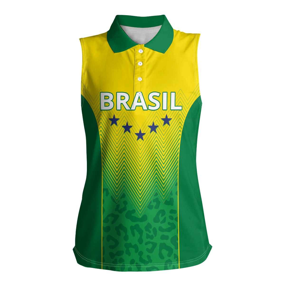 Personalized Brazil 2024 Women Sleeveless Polo Shirt Selecao Brasileira - Wonder Print Shop