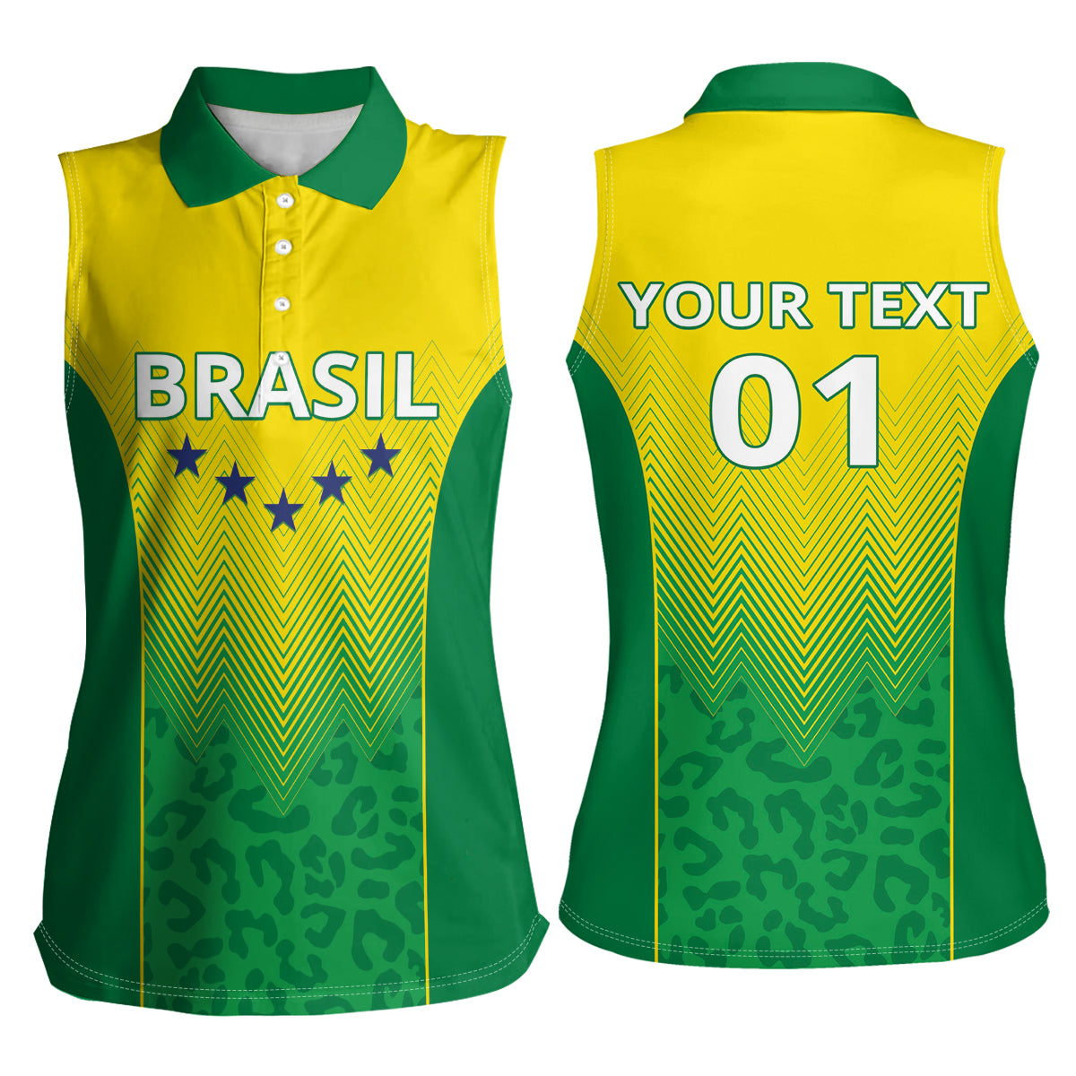 Personalized Brazil 2024 Women Sleeveless Polo Shirt Selecao Brasileira - Wonder Print Shop