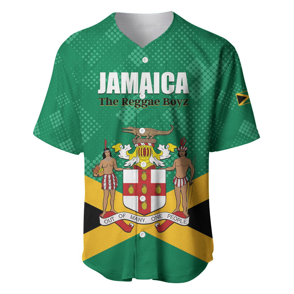 Personalized Jamaica 2024 Baseball Jersey Jumieka Reggae Boyz - Wonder Print Shop