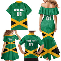 Personalized Jamaica 2024 Family Matching Mermaid Dress and Hawaiian Shirt Jumieka Reggae Boyz - Wonder Print Shop