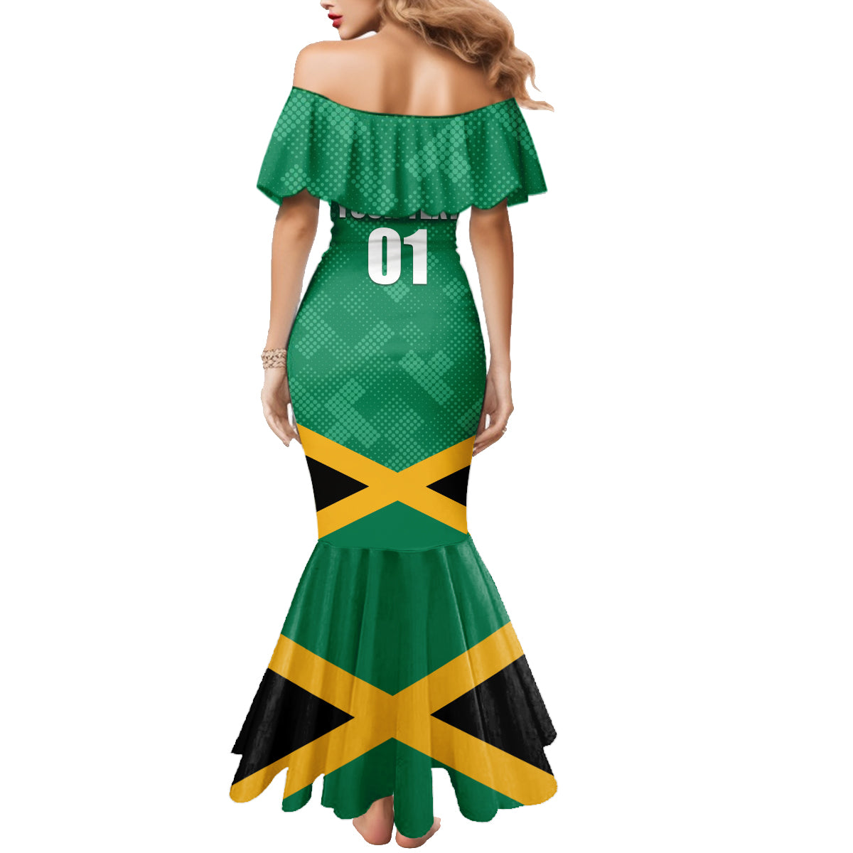 Personalized Jamaica 2024 Family Matching Mermaid Dress and Hawaiian Shirt Jumieka Reggae Boyz - Wonder Print Shop