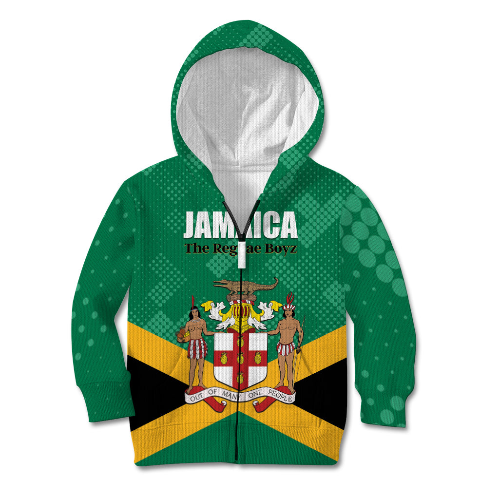 Personalized Jamaica 2024 Kid Hoodie Jumieka Reggae Boyz - Wonder Print Shop