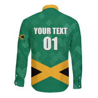 Personalized Jamaica 2024 Long Sleeve Button Shirt Jumieka Reggae Boyz - Wonder Print Shop