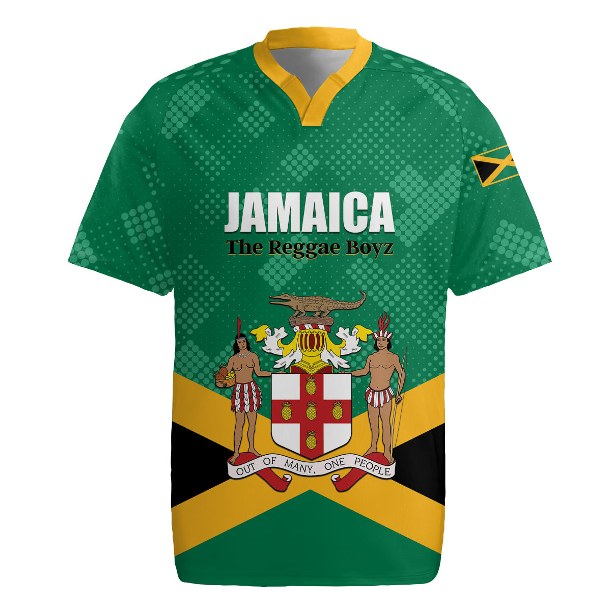 Personalized Jamaica 2024 Rugby Jersey Jumieka Reggae Boyz - Wonder Print Shop