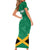 Personalized Jamaica 2024 Short Sleeve Bodycon Dress Jumieka Reggae Boyz - Wonder Print Shop