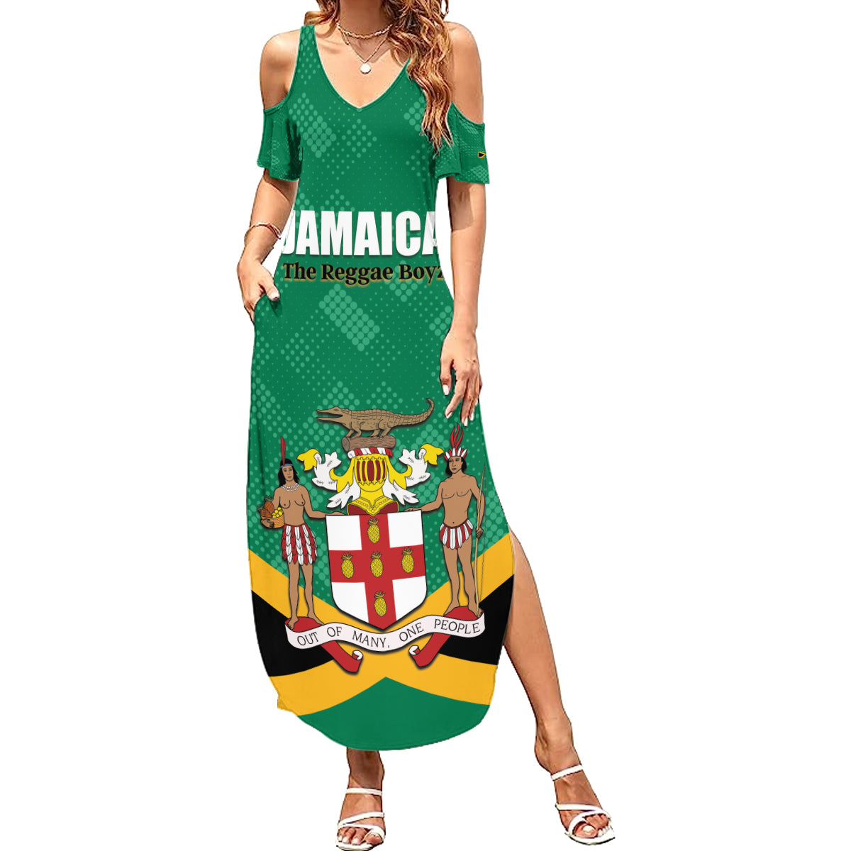 Personalized Jamaica 2024 Summer Maxi Dress Jumieka Reggae Boyz - Wonder Print Shop
