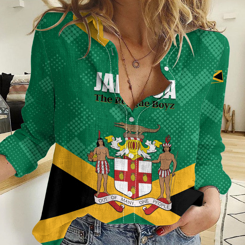 Personalized Jamaica 2024 Women Casual Shirt Jumieka Reggae Boyz - Wonder Print Shop