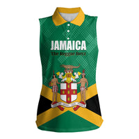 Personalized Jamaica 2024 Women Sleeveless Polo Shirt Jumieka Reggae Boyz - Wonder Print Shop