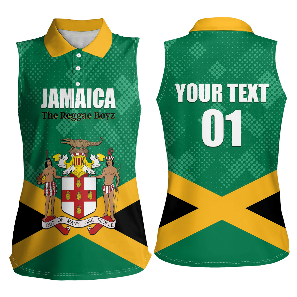 Personalized Jamaica 2024 Women Sleeveless Polo Shirt Jumieka Reggae Boyz - Wonder Print Shop
