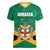 Personalized Jamaica 2024 Women V-Neck T-Shirt Jumieka Reggae Boyz - Wonder Print Shop