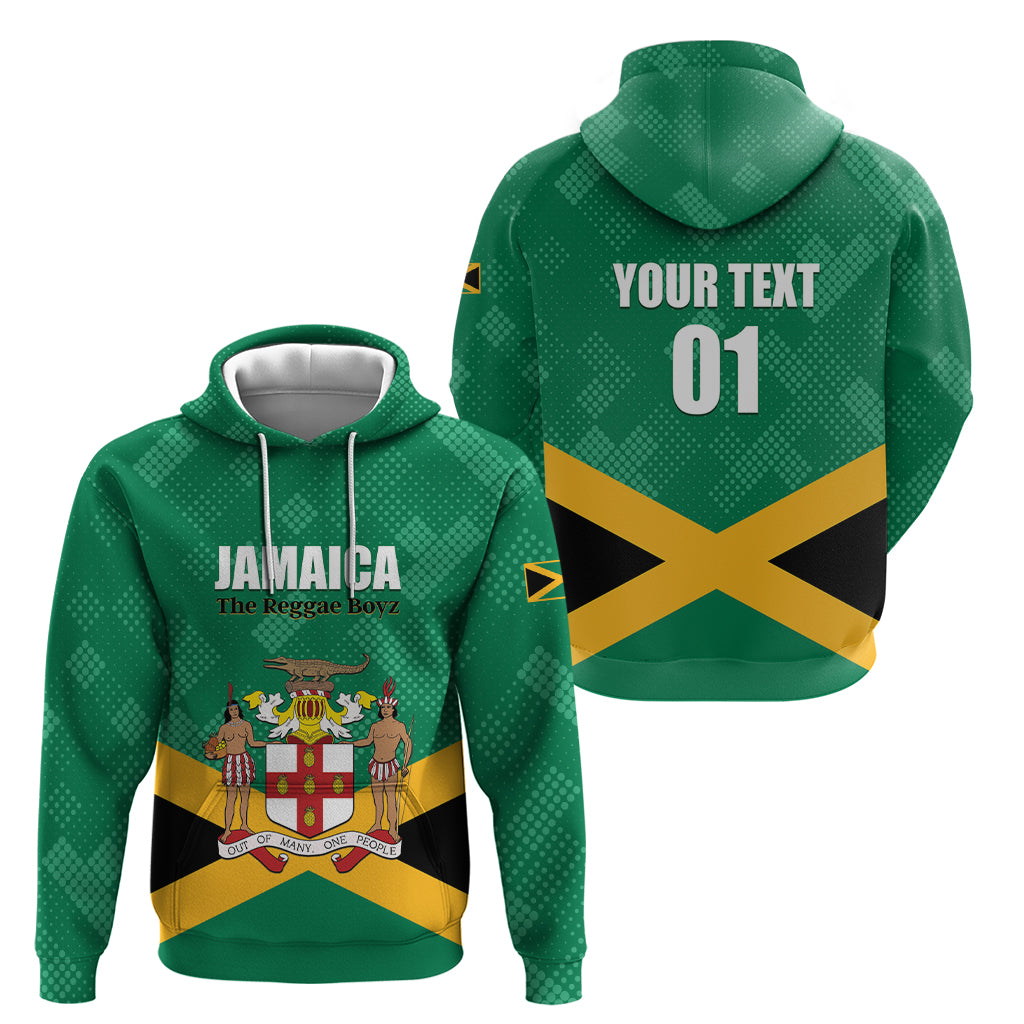 Personalized Jamaica 2024 Zip Hoodie Jumieka Reggae Boyz - Wonder Print Shop