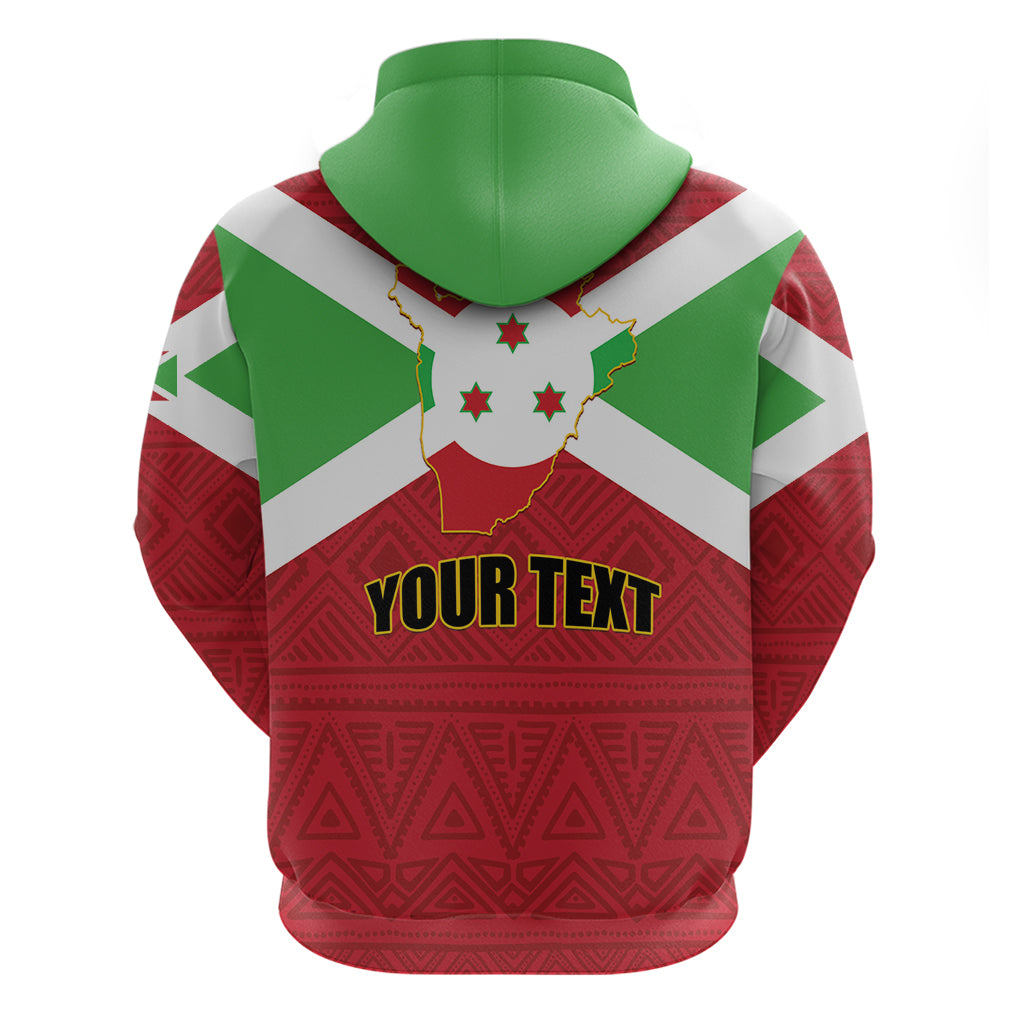 Personalized Burundi Hoodie Coat Of Arms African Pattern - Wonder Print Shop
