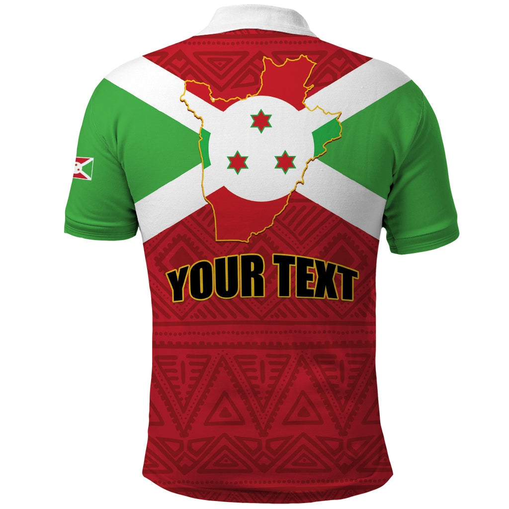 Personalized Burundi Polo Shirt Coat Of Arms African Pattern - Wonder Print Shop