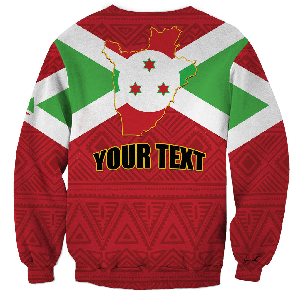 Personalized Burundi Sweatshirt Coat Of Arms African Pattern - Wonder Print Shop