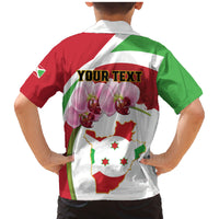 Personalized Burundi Independence Day Family Matching Mermaid Dress and Hawaiian Shirt Coat Of Arms Bujumbura Flower - Wonder Print Shop