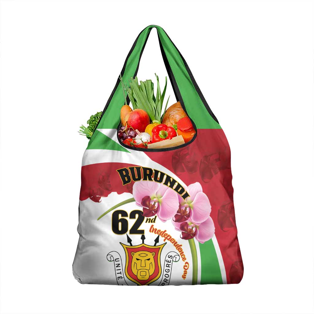 Burundi Independence Day Grocery Bag Coat Of Arms Bujumbura Flower