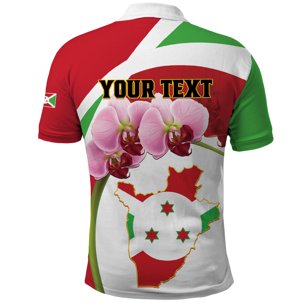 Personalized Burundi Independence Day Polo Shirt Coat Of Arms Bujumbura Flower - Wonder Print Shop