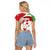 Personalized Burundi Independence Day Raglan Cropped T Shirt Coat Of Arms Bujumbura Flower - Wonder Print Shop