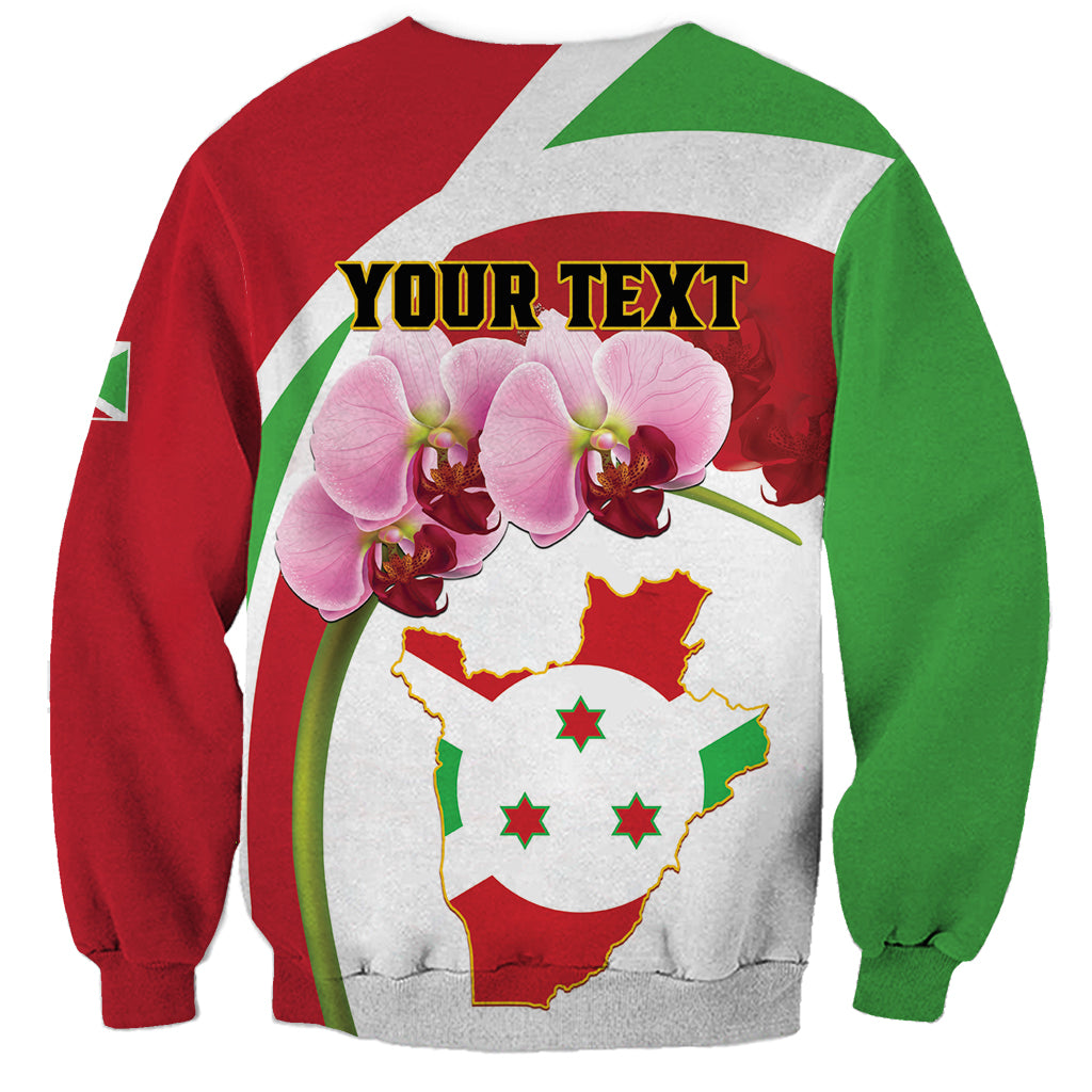 Personalized Burundi Independence Day Sweatshirt Coat Of Arms Bujumbura Flower - Wonder Print Shop