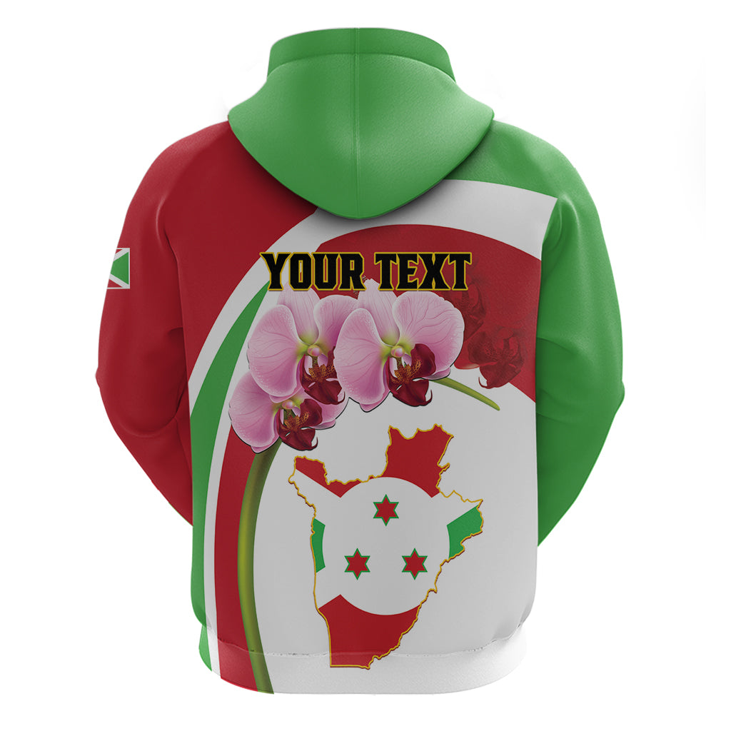 Personalized Burundi Independence Day Zip Hoodie Coat Of Arms Bujumbura Flower - Wonder Print Shop