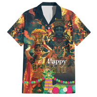 Bonalu Festival 2024 Family Matching Puletasi and Hawaiian Shirt Bonam Parikrama - Wonder Print Shop