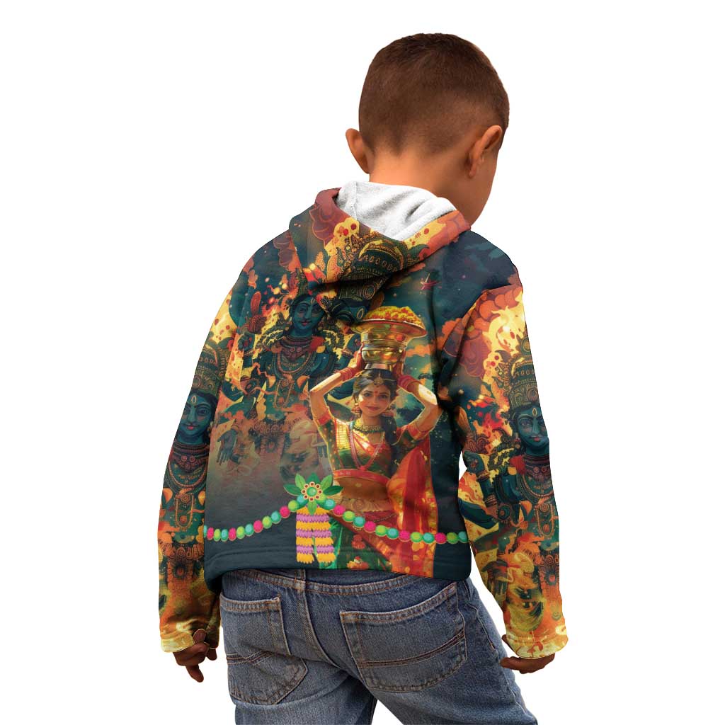 Bonalu Festival 2024 Kid Hoodie Bonam Parikrama - Wonder Print Shop