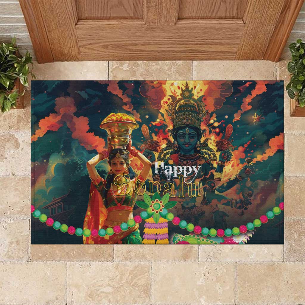 Bonalu Festival 2024 Rubber Doormat Bonam Parikrama - Wonder Print Shop