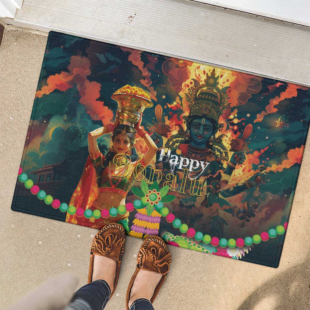 Bonalu Festival 2024 Rubber Doormat Bonam Parikrama - Wonder Print Shop