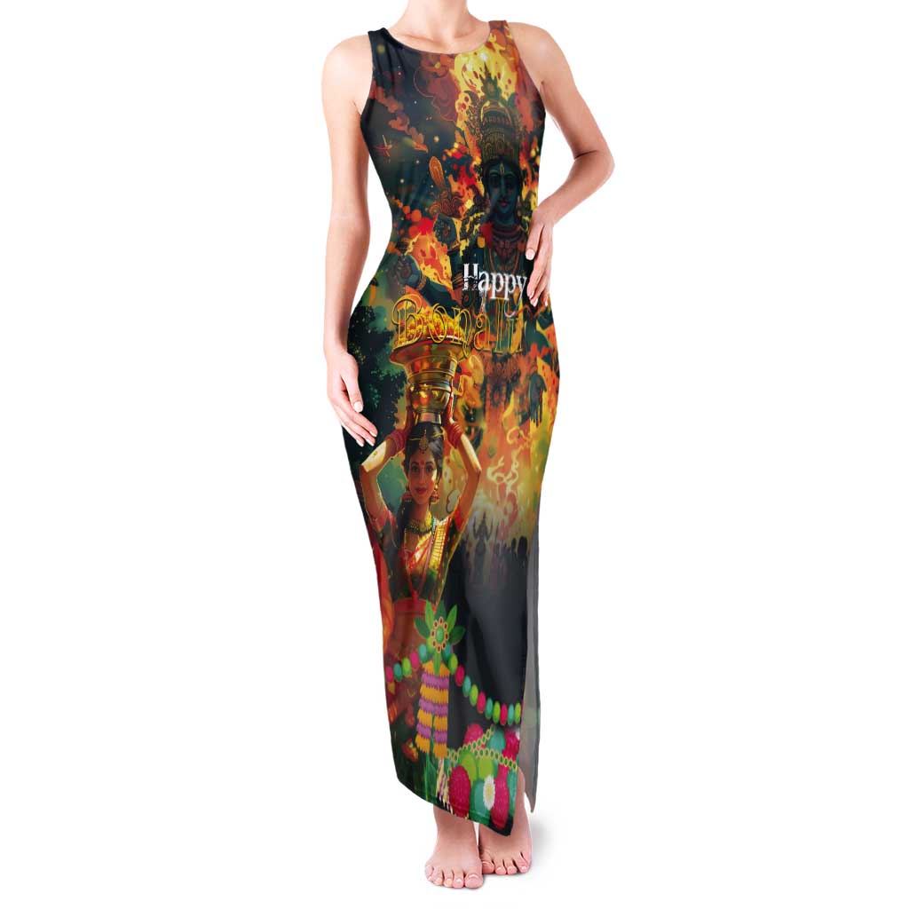 Bonalu Festival 2024 Tank Maxi Dress Bonam Parikrama - Wonder Print Shop