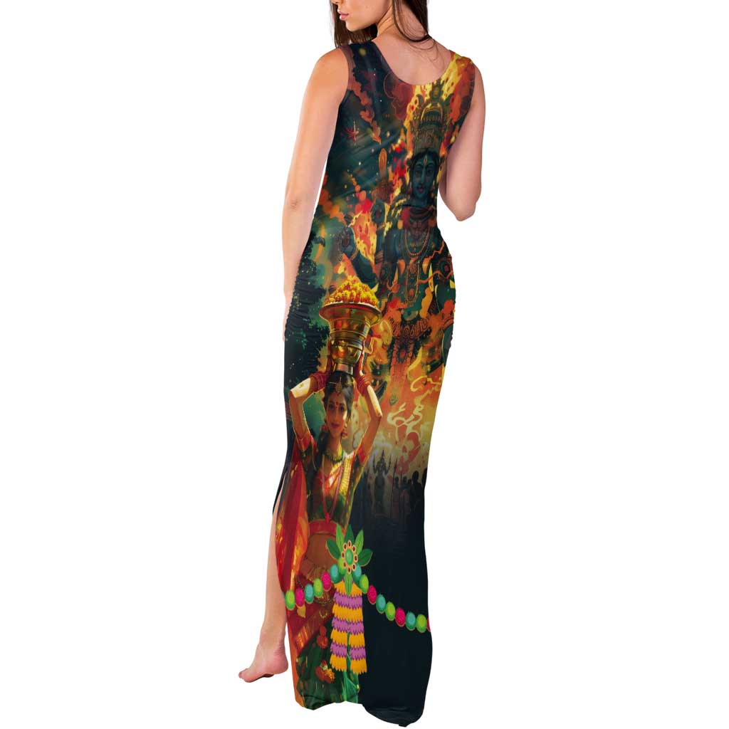 Bonalu Festival 2024 Tank Maxi Dress Bonam Parikrama - Wonder Print Shop