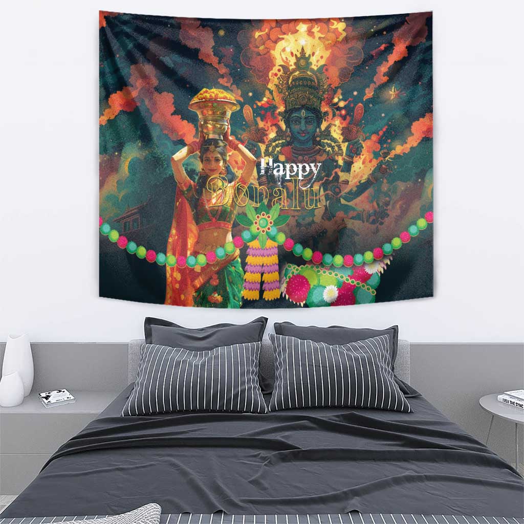Bonalu Festival 2024 Tapestry Bonam Parikrama - Wonder Print Shop