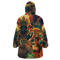 Bonalu Festival 2024 Wearable Blanket Hoodie Bonam Parikrama - Wonder Print Shop
