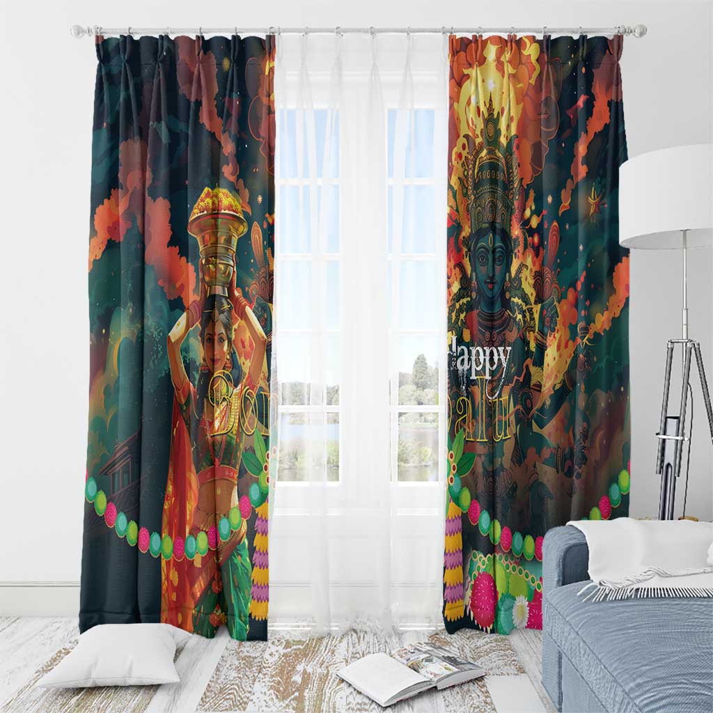Bonalu Festival 2024 Window Curtain Bonam Parikrama - Wonder Print Shop