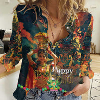 Bonalu Festival 2024 Women Casual Shirt Bonam Parikrama - Wonder Print Shop