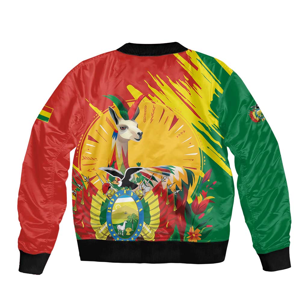 Bolivia Independence Day Bomber Jacket Puliwya Achka Aylluska Mamallaqta - Wonder Print Shop