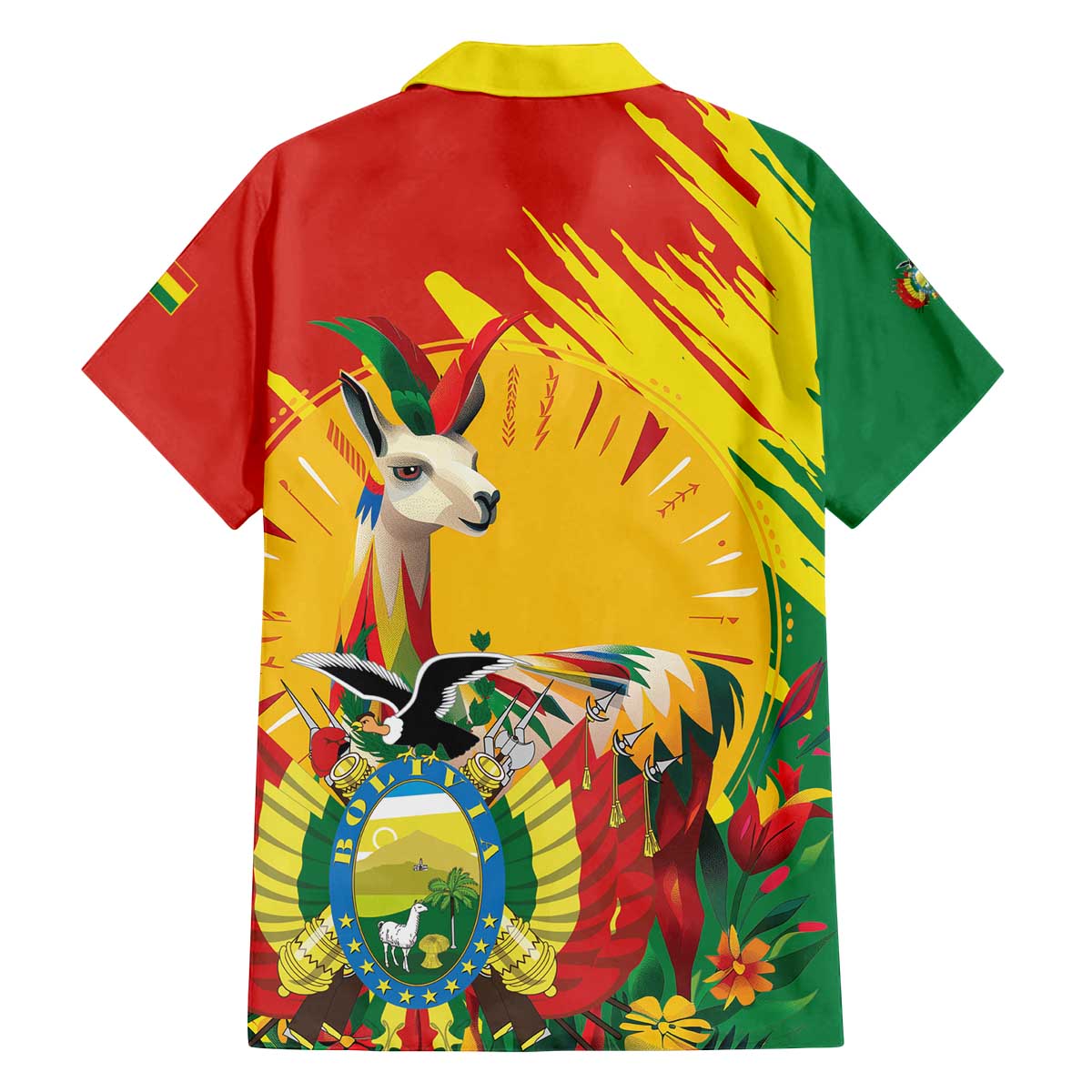 Bolivia Independence Day Family Matching Off The Shoulder Long Sleeve Dress and Hawaiian Shirt Puliwya Achka Aylluska Mamallaqta - Wonder Print Shop