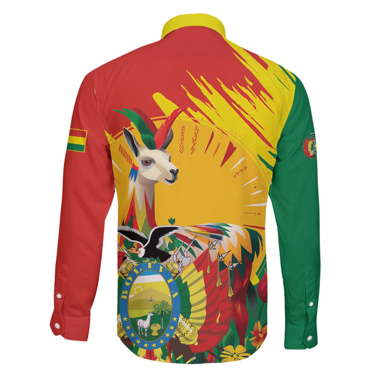 Bolivia Independence Day Family Matching Off Shoulder Short Dress and Hawaiian Shirt Puliwya Achka Aylluska Mamallaqta - Wonder Print Shop