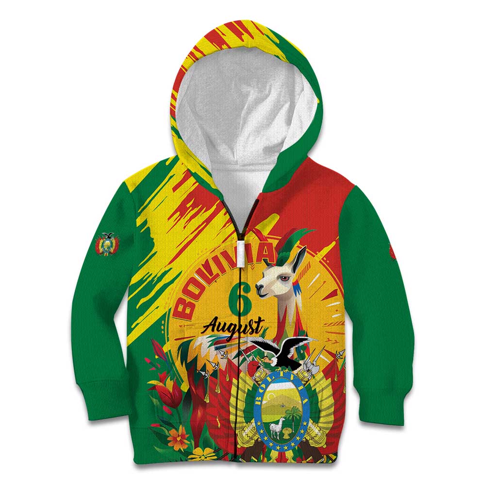 Bolivia Independence Day Kid Hoodie Puliwya Achka Aylluska Mamallaqta - Wonder Print Shop